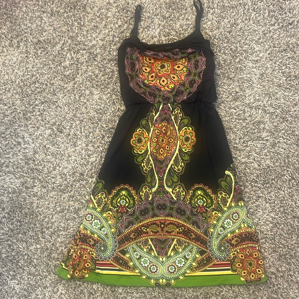 Black Aztec Print Dress